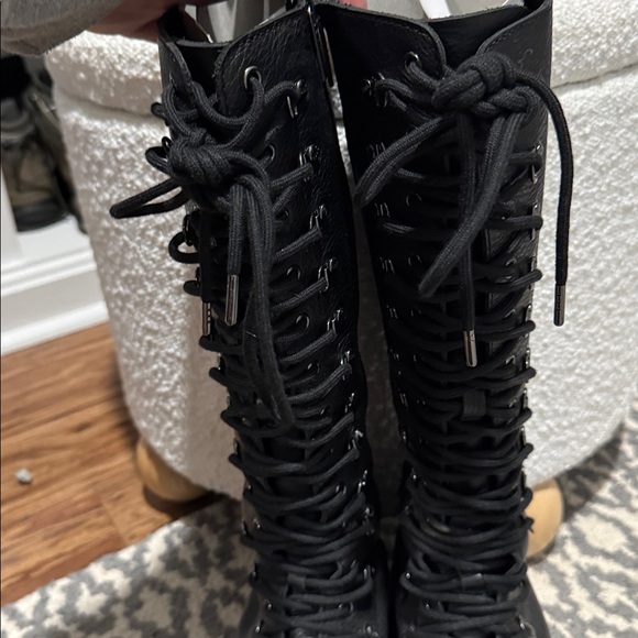 Doc Martens- Tall (knee high) Platform Lace Up Boots - Picture 3 of 10